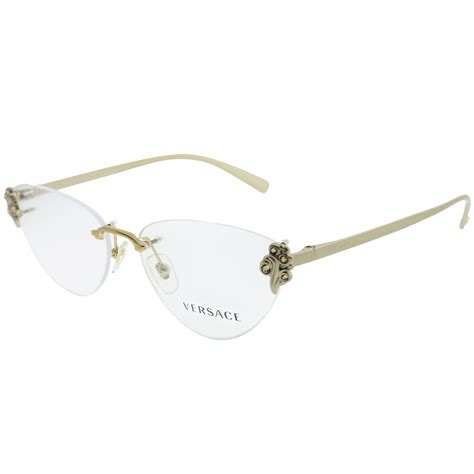 versace red eyeglasses|versace rimless glasses for women.